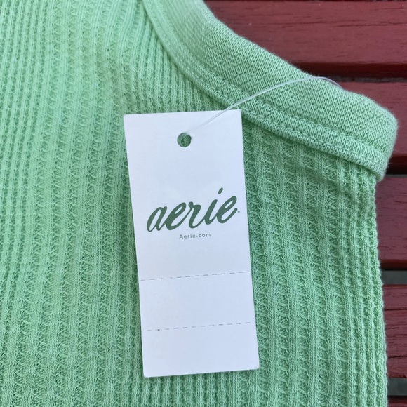 NWT AERIE No BS Tank Top Light Green Women’s Medium - Picture 2 of 5